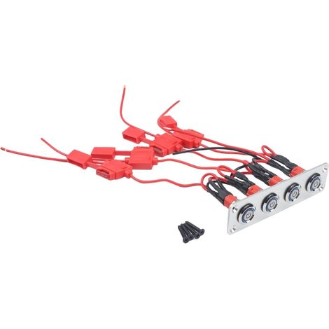 6 caches de bouton IP65 inox/aluminium LED - pour automobile (1/4)