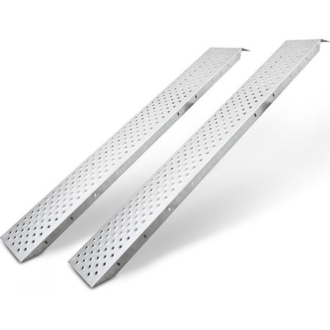 2x Auffahrrampe Auffahrschiene Motorradrampe Schiene 200Kg Stahl 160cm (1/5)