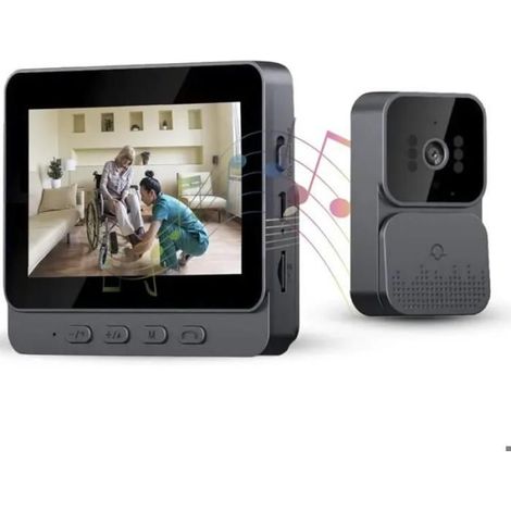 Sonnette vidéo sans fil PRUMYA 4,3" IPS - Interphone bidirectionnel, 2.4G, vision nocturne, portée 150 m, sans WiFi -lan (1/5)