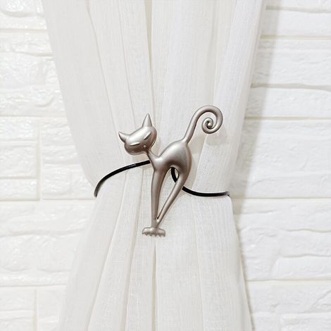 Magnetische Vorhang-Raffhalter-Pakete, magnetische Vorhang-Raffhalter, Vorhangschnalle, schönes Katzenmuster, Vorhang-Raffhalter, Vorhangzubehör für Zuhause, Wohnzimmer, Schlafzimmer, Büro FLITI (1/3)