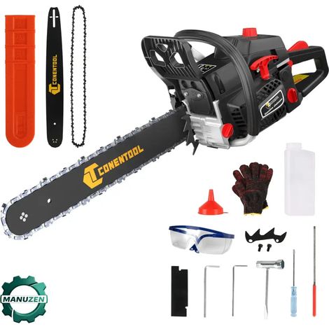 Manuzen - Tronçonneuse thermique 58 cm³ – guide 45,7 cm – 18 pouces (1/3)