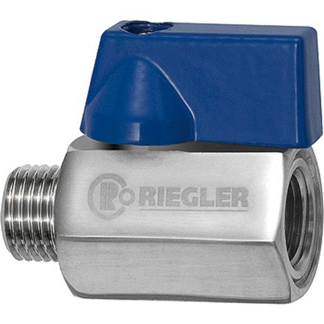 Riegler Mini-Kugelhahn, Edelstahl 1.4401, IG/AG, G 1/4, DN 8 (1/3)