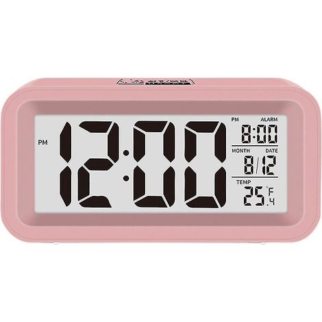 1 Pice Couleur Roserveil Numrique, Alarm Rveil Led Avec Temprature, Fonction Snooze, 12/24h Conversin, Du Calendrier, Pour Chambre Coucher, Burea (1/5)