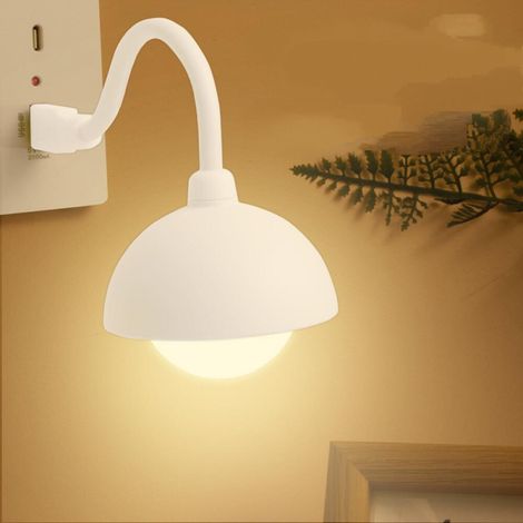 Veilleuse LED à commande vocale, protectrice des yeux, économe en énergie, lampe USB à intensité variable pour chambres à coucher