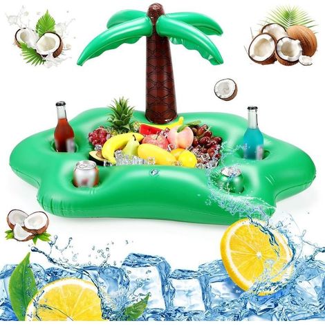 Porte-gobelet Gonflable 2 en 1 - Plateau Flottant - 5 Trous - Grande capacité - Porte-gobelet de Piscine Gonflable - Porte-gobelet Flottant (1/5)