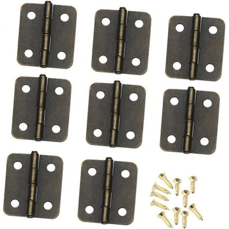 Operitacx 250 mini charnières métalliques pour boîtes à bijoux avec vis, style antique (1/5)