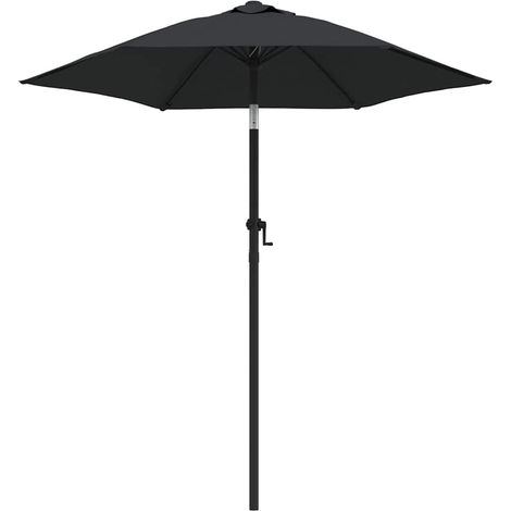 Sombrilla de aluminio negro 200x224 cm vidaXL (1/5)