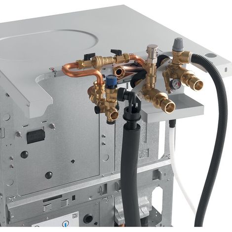 Saunier Duval – Kit de raccordement pour chauffe-eau électrique – Filetage plomberie – Groupe de sécurité sanitaire – Vannes d'isolement – Purgeur d'air
