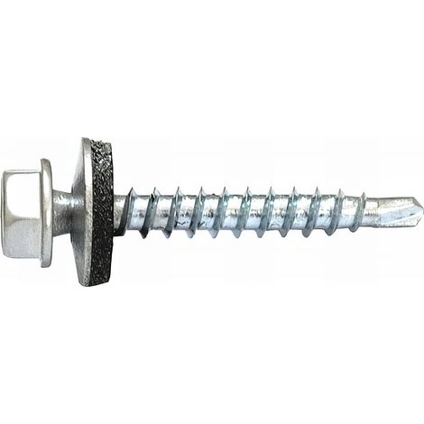 500 vis Autoperceuse acier tête hexagonale DIN7504K Rondelle Etanche D16 - 5.5 X 50 mm