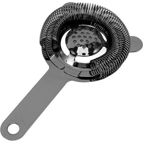 Colino da cocktail in acciaio inox 304, strumento da bar, accessorio per bevande per bar e ristoranti, nero. (1/5)
