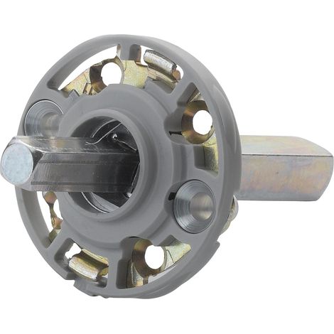 Hoppe Montagemodul rund für Hoppe Türgriffe, Vierkant 10/62 mm, Stahl aluminiumfarbig