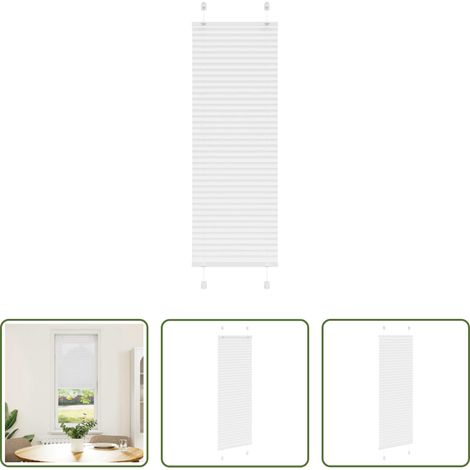 vidaXL Sichtschutz - Plissee Weiß 50x100 cm Stoffbreite 49,4 cm Polyester (1/5)