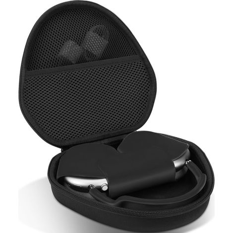 Hartschalenetui für AirPods Max Kopfhörer – 1 Stück – Nylon und EVA – Stoß- und wassergeschützt – Transport- und Aufbewahrungsmöglichkeit – Schwarz (1/5)