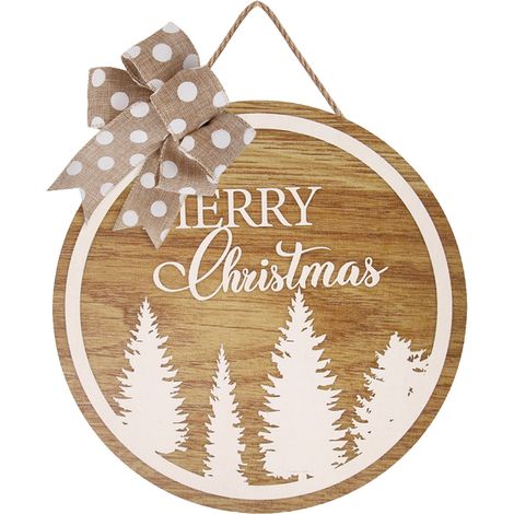 Plaque De Bienvenue De Noël - Plaque En Bois Mdf 30 X 30 Cm - Décoration Murale Ou Porte D'Entrée - 1 Pièce (1/5)