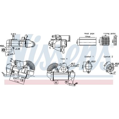 Radiateur, réaspiration des gaz d'échappement NISSENS 989494 MERCEDES-BENZ