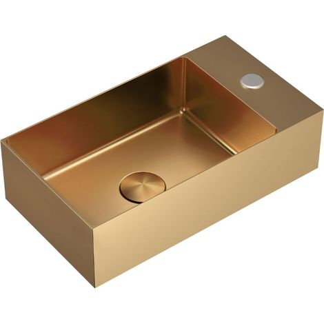 Swiss Aqua Technologies Lavamani Aurum in acciaio inox 304, 40x22x11cm, rame spazzolato PVD (SATAUR4022BRG)