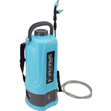Pulvérisateur à dos électrique à batterie pression ajustable agricole avec 5 buses pour désherbage pulvérisation nettoyage prise EU 8 L (1/5)