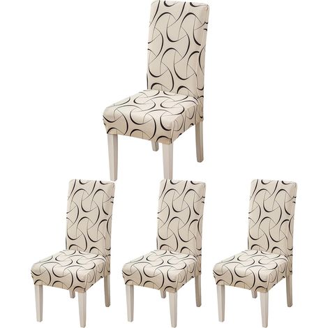 Coprisedie, set di 4 coprisedie per sala da pranzo, coprisedie elasticizzati per matrimoni moderni, hotel e arredamento di ristoranti. (1/3)