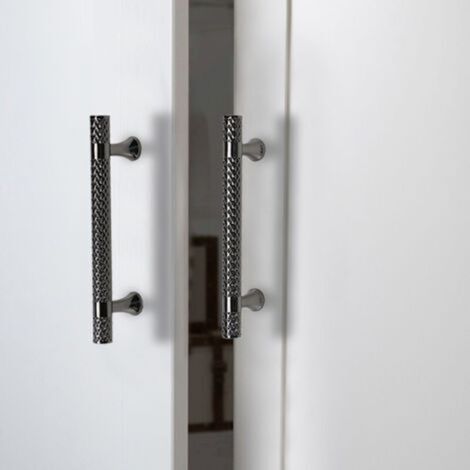 Poignée de meuble noire, espacement des trous de 192 mm, poignée de cuisine en alliage de zinc, poignée d'armoire de chambre, 2 pièces (1/4)