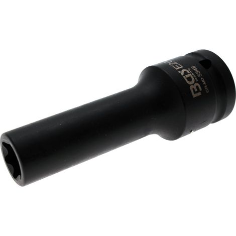 Llave de vaso de impacto E-Torx, larga  entrada 20 mm (3/4")  E20 mm (1/4)