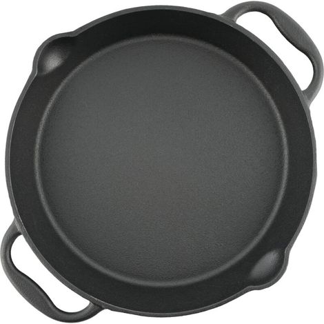 BBQ-Toro Poêle à griller en fonte Ø 30 cm Plat de service avec bec verseur (1/5)
