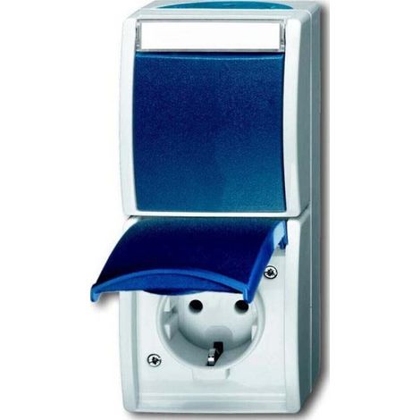 Busch-Jaeger Kombination SCHUKO Steckdose, mit Wipp. 2601/6/20 EBW-53 (1/4)