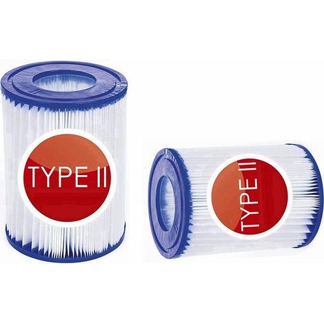 filtres de Type 2 pour Bestway 58094, Filtre de Taille 2, Convient pour Piscine Bestway Steel Pro Frame et Piscine familiale, Filtre de Piscine Gonflable (Lot de 2) (1/5)