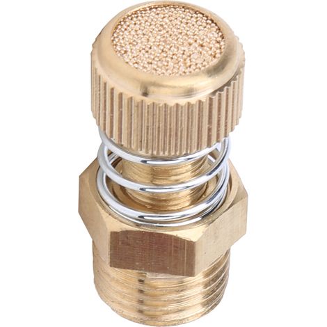 Lot de 10 silencieux pneumatiques en laiton, filetage mâle BSPT, électrovanne, connecteur d'échappement d'air 1/4 po