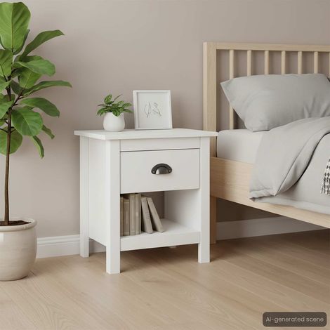 288968 vidaXL Bedside Cabinets 2 pcs "Hill" 46x35x49,5 cm Solid Pine Wood (1/5)
