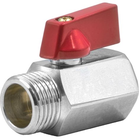 Messingventil – 1/2 Zoll – vernickelt – Trinkwasser – Heizung & Sanitär – Aluminiumknopf (1/2)