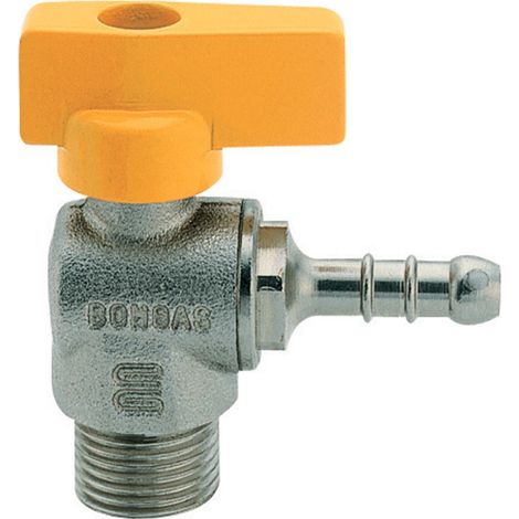 Rubinetto gas gpl a squadro c/portagomma m 1/2 (1/3)