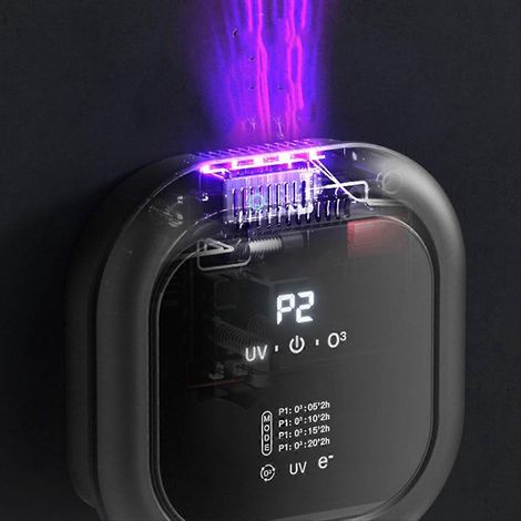 Starker Geruchsentferner, wiederaufladbarer 5000-mAh-Katzentoiletten-Deodorant, weißer Ionisator (1/5)