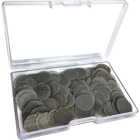 Disque filtrant pour narguilé en acier inoxydable, grille ronde dorée pour pipe à fumée, élément filtrant en acier inoxydable 304 (1/5)