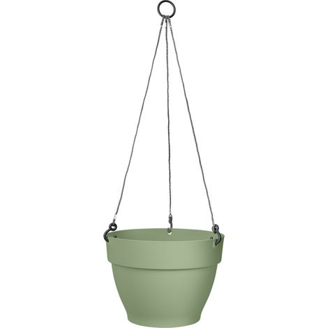 Elho Vibia Campana Suspension 26 - Vert - L 26 x B 25.963 x H 18 cm - extérieur - 100% recyclé (1/3)