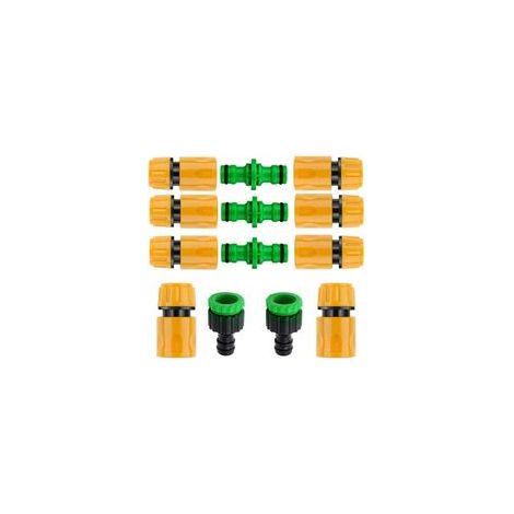 Kit de 13 conectores de plástico para mangueras de jardín, para unir tubos.