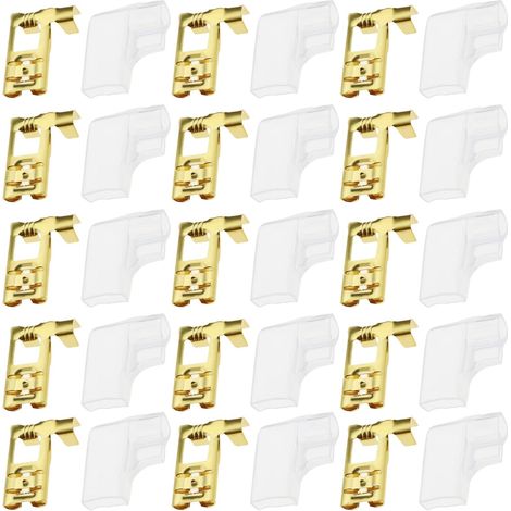 Lot de 50pcs Cosses à Sertir 6,3mm Coudées à 90° avec 50pcs Manchons Isolants pour Équipement Interrupteur Quad Vélo Scooter Bateau Appareils Électroménagers (1/5)