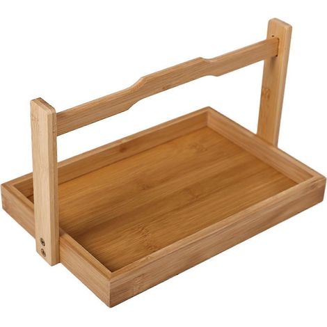 Obstkorb, Serviertablett aus Holz, Behälter für Vorspeisen, Servierplatte, Servierschale für Couchtisch, Wohnzimmer-M (1/5)