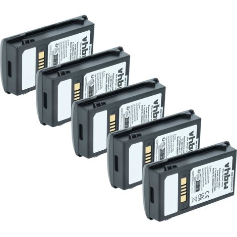 vhbw 5x batteria sostituisce Motorola BTRY-MC32-01-01 per lettore di codici a barre, POS (4800mAh, 3,7V, Li-Ion)