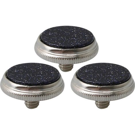 Lot de 3 boutons de trompette en alliage argenté avec incrustation de ciel étoilé (1/3)