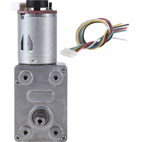 DC 12V Geared Motor High Torque Reduction Motor with Encoder Srong Self locking(100RPM)