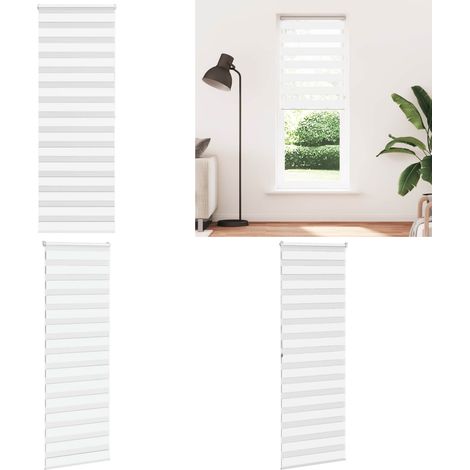 vidaXL Store zèbre blanc 90x200 cm largeur du tissu 85,9 cm polyester (1/5)
