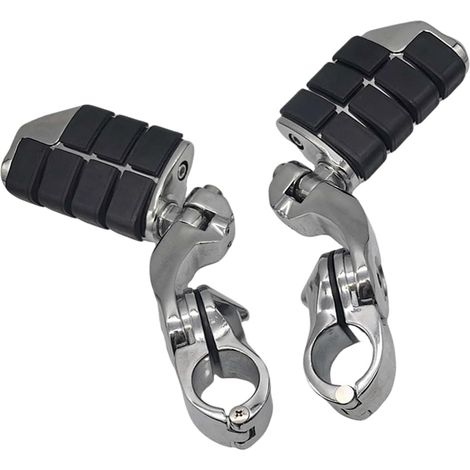 Repose-pieds antidérapants faciles à installer pour moto - Construction en caoutchouc d'aluminium (1/5)