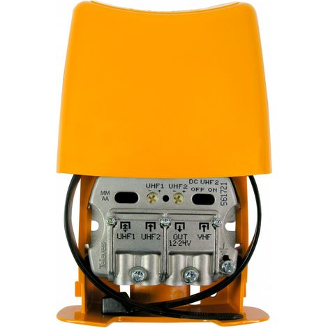 Amplificateur de mât NanoKom LTE700 - 3 entrées UHF - UHF - VHF couplé, 2eme Dividende Numérique, Gain 28dB 12-24 Vdc, UHF 470-694 MHz, VHF 47-254 MHz (1/2)