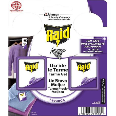 Raid Tarme Gel Lavanda Pz 2 Protegge Capi Abbigliamento Cassetti E Armadi