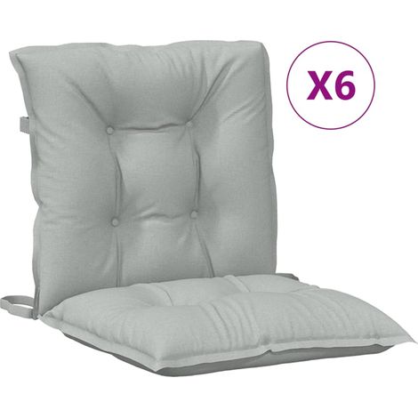 Maison Exclusive - Niedriglehner-Auflagen 6 Stk. Melange Hellgrau (1/5)