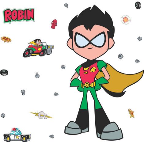 Stickers repositionnables Teen Titans Go - Robin (1/5)