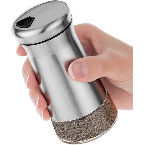 Ensemble de salières et poivrières réglables en acier inoxydable - Distributeur d'épices élégant avec trous de versement (1/4)