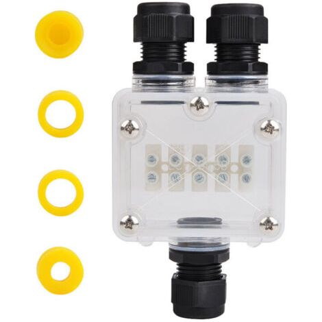 Boîte de Jonction, Connecteur Étanche Ip68, Boîte de Dérivation Étanche 3 Voie, Connecteurs Boîte pour Câble Ø 4 à 14mm, Éclairage à LED, Panneau d'Affichage