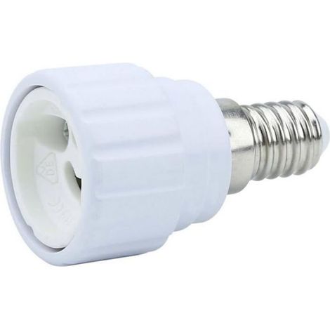 Adaptateur Douille E14 Vers GU10 - Plastique Ignifuge - Pour Luminaires Intérieurs - Lot De 4 (1/5)