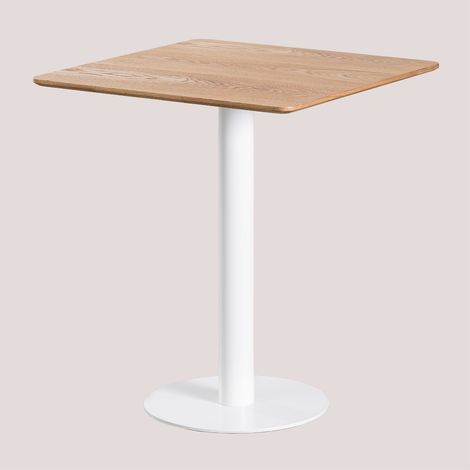 SKLUM Quadratischer Bistrotisch aus Eschenfurnier Frappe  &x2194&xFE0E 60 cm                                 
